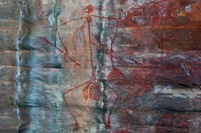 Aboriginal rock painting at Ubirr